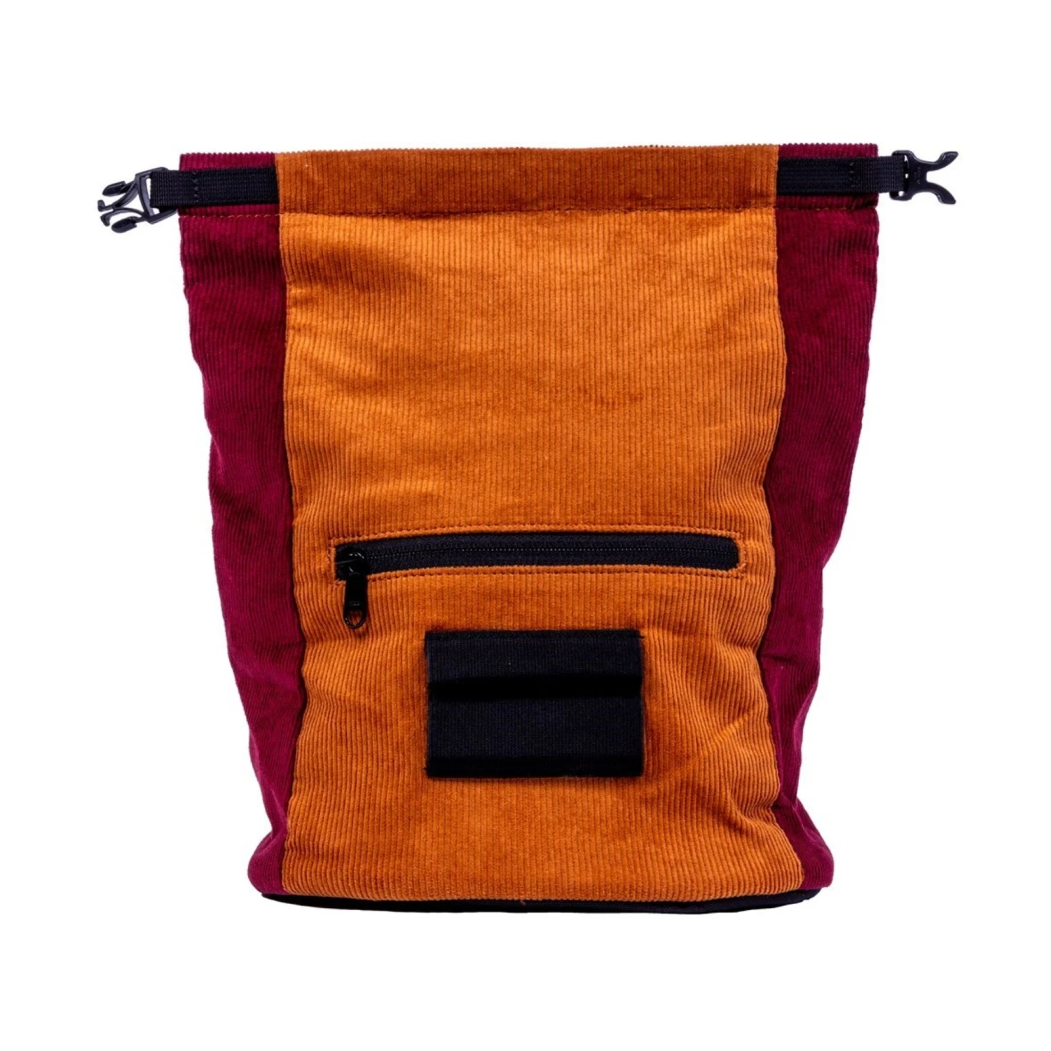 Evolv Corduroy Bouldering Chalk Bucket - Brown/Ruby 4 Evolv Corduroy Bouldering Chalk Bucket - Brown/Ruby - Image 2