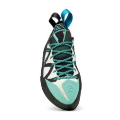 Scarpa Vapour Lace Womens -Rock Climbing Series Store scarpa vapour lace womens climbing shoe dust grey aqua laces